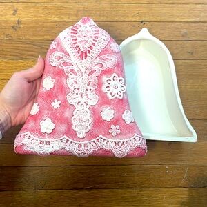 1990 Christmas Bell Ceramic Container